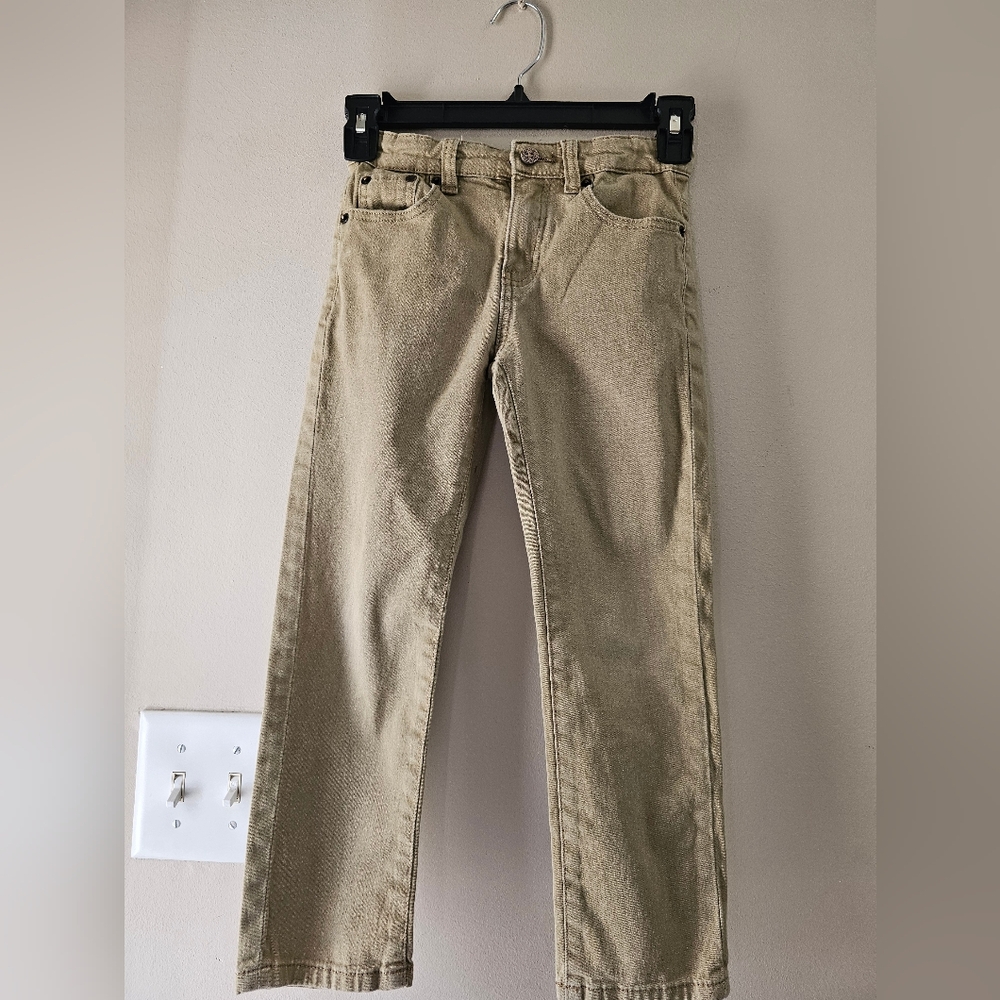 Lucky Brand Boys Skinny Stretch Chino Jeans - Khaki Tan - Size 6